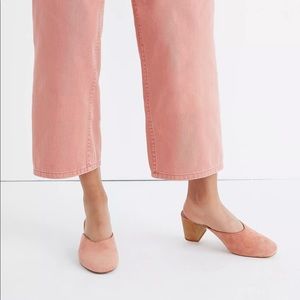 Madewell Miya Mules in Salmon/Coral
